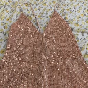 Express sequin cross cross tank NWT size S